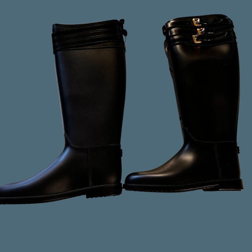 Burberry rubber rain boots women's new, size 38, black