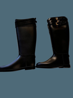 Burberry rubber rain boots women's new, size 38, black
