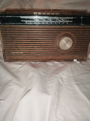 Vintage wooden radio from the 1950s used, collectible