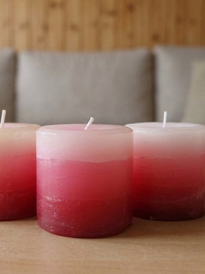 Set of 3 candles 7×7.5 with magnolia scent unused