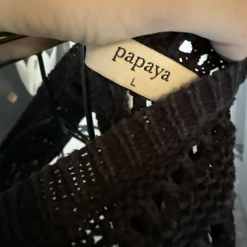 Papaya knitted dress 100% cotton like new, black