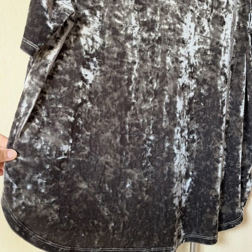 Velvet blouse large gray like new