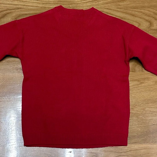 Benetton acrylic sweater for boys 3-4 years, red, like new