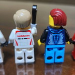 Lego Speed 4 drivers used with missing parts