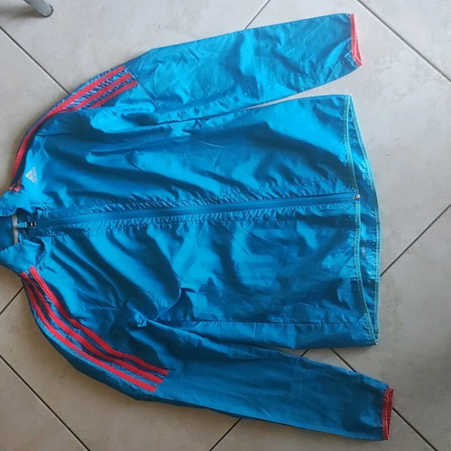 Adidas windbreaker like new, blue
