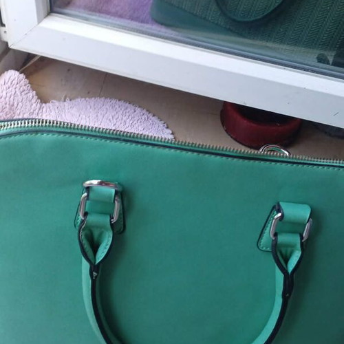Turquoise shoulder bag like new with unique texture
