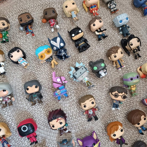 Funko Pop figures used, assorted collection