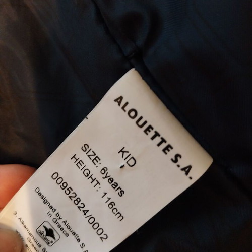 Alouette sleeveless fur jacket new, blue, for 6-year-old girl