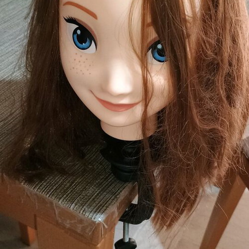 BUKI France hairdressing practice head like new with gift