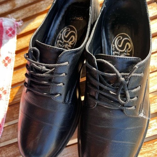 Step to Step Loafers shoes black genuine leather like new