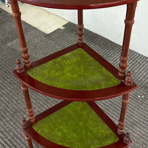 Corner Wooden Shelf like new with five triangular shelves