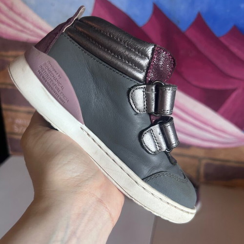 Biomecanics Shadow leather anatomical kids boots size 28 like new, grey and purple