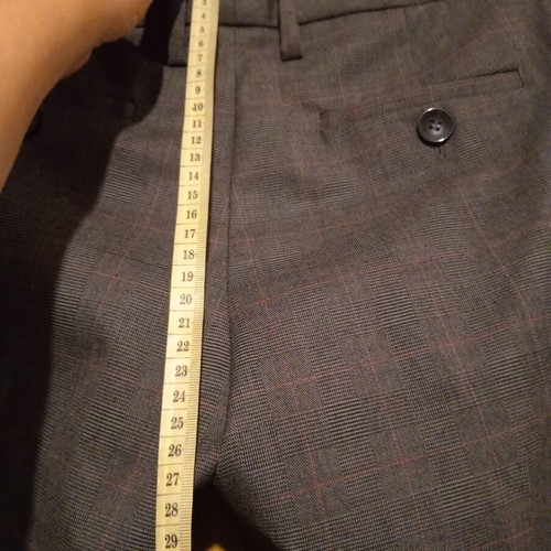 United Colors of Benetton straight gray checked pants new, size IT 44