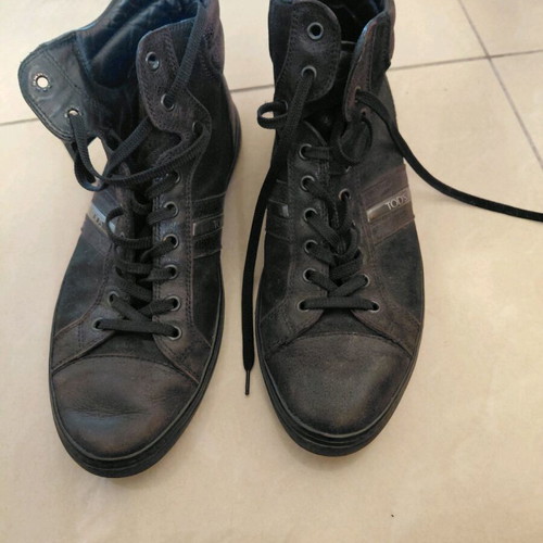 Tod's men's boots used, brown, made in Italy