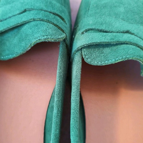 Bozikis women's suede green ballet shoes size 38 new