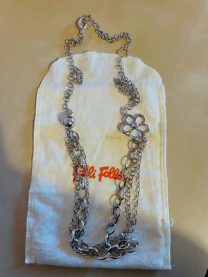 Folli Follie timeless necklace with silver daisy chains like new