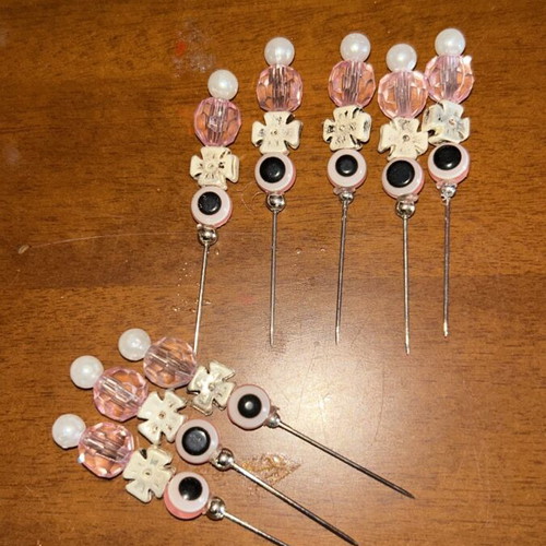 Set of 95 pink girl baptism pins new