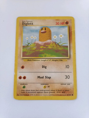 Κάρτα Pokemon Diglett Base Set 47/102 μεταχειρισμένη