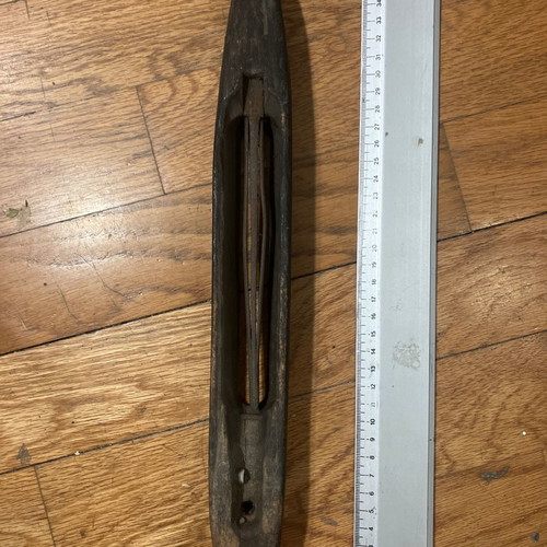 Antique weaving shuttle used