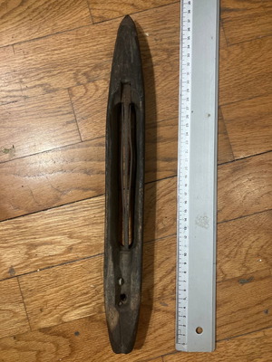 Antique weaving shuttle used