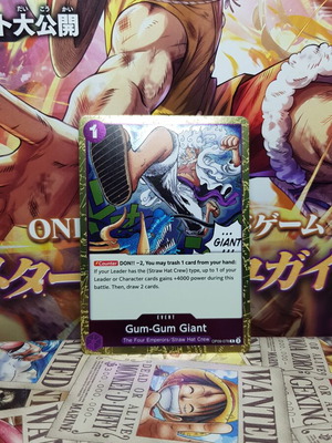 One Piece Gum-Gum Giant card near mint