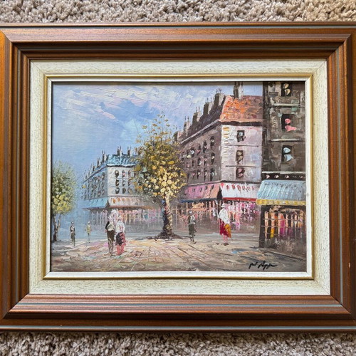Oil painting Paris street like new