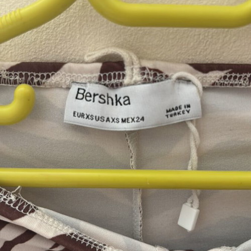 Bershka women's pants size XS like new, beige and brown