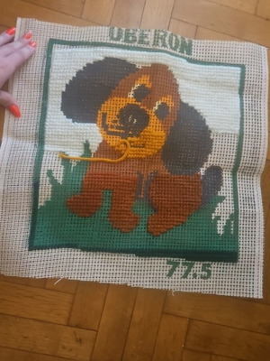 Knitted frame unfinished