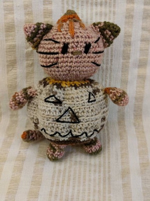 Crocheted Halloween Cat custom made