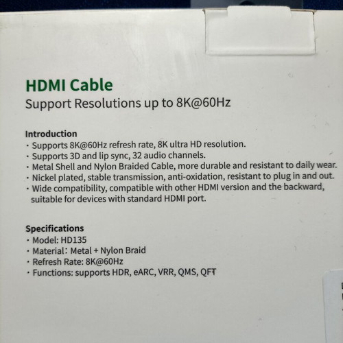 Ugreen Cable HDMI M/M 3m 8K Ultra HD sealed new