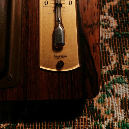 Lufft Barometer and Thermometer like new, vintage weather station from the 60s