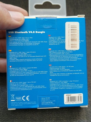 LogiLink USB Bluetooth dongle Bluetooth 4.0 version new