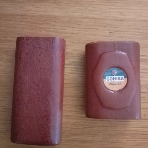 Cigar case leather handmade new from Cuba