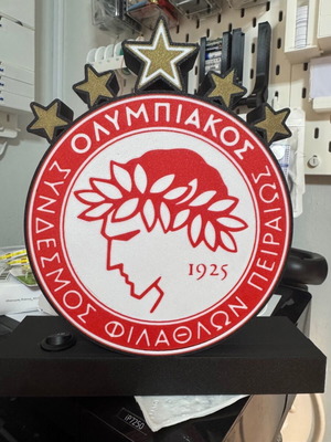 Olympiacos light box printed without led strip new