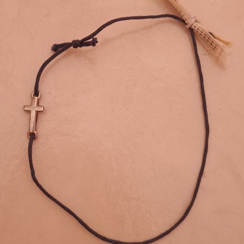Bracelet with cross like new, black