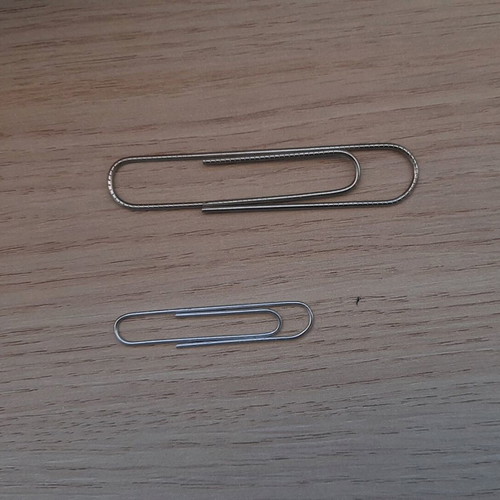 Paperclips new, pack of 9 boxes 50mm and 7 boxes 77mm