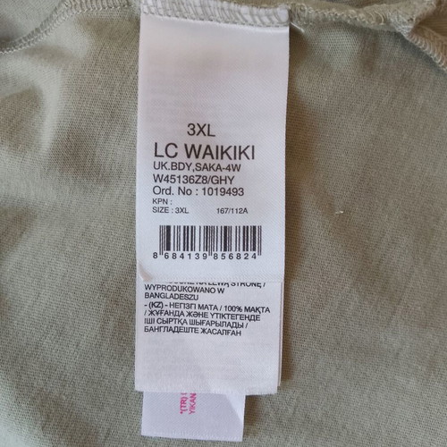 LC Waikiki green cotton blouse 3XL like new, 7/8 sleeves