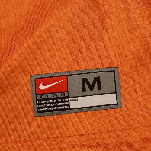 Nike Polo T-shirt used, orange and blue, size M