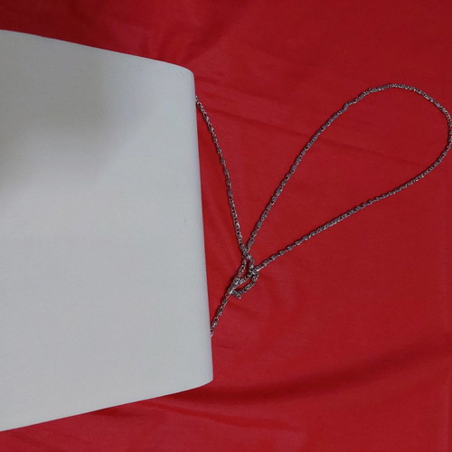 Handbag used 23x17cm beige with bead embroidery and silver chain strap