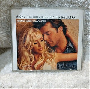 RICKY MARTIN WITH CHRISTINA AGUILERA NOBODY WANTS TO BE LONELY CD