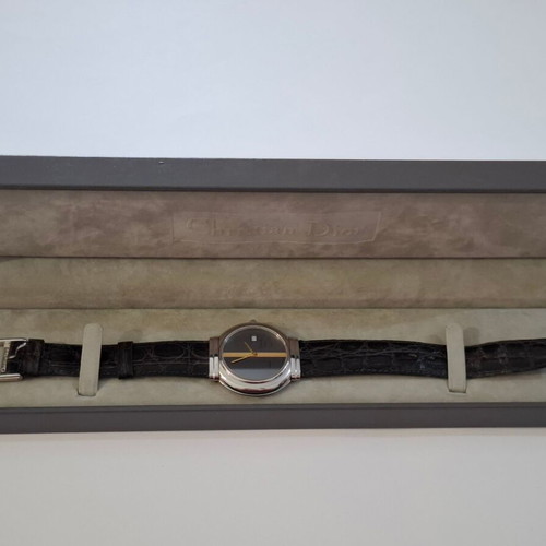 Christian Dior women's watch used, silver and black