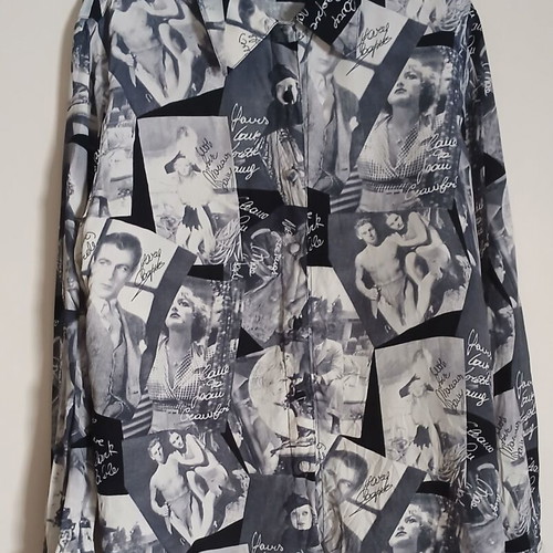 Vintage Old Hollywood shirt with iconic actor prints