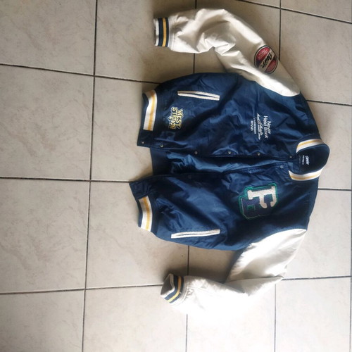Pull & Bear STWD Navy varsity bomber jacket size L like new