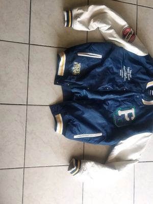 Pull & Bear STWD Navy varsity bomber jacket size L like new
