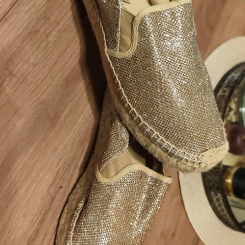 Replay platform espadrilles gold size 38 like new