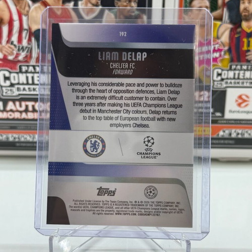Liam Delap Topps UCC Flagship 2025-26 Purple Holo 5/250 like new