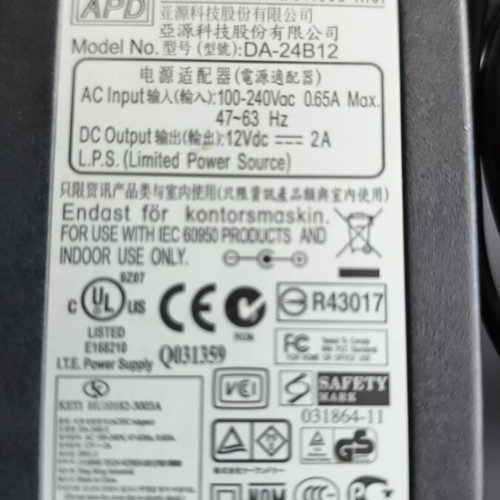 Asian Power Devices APD DA-24B12 power supply used 12V 2A