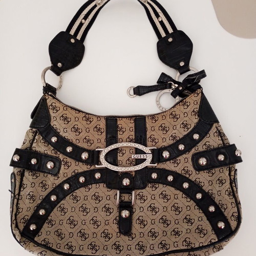 Guess Y2K shoulder bag vintage, like new, monogram canvas