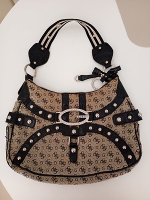 Guess Y2K shoulder bag vintage, like new, monogram canvas