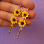 Sunflower earrings handmade new
